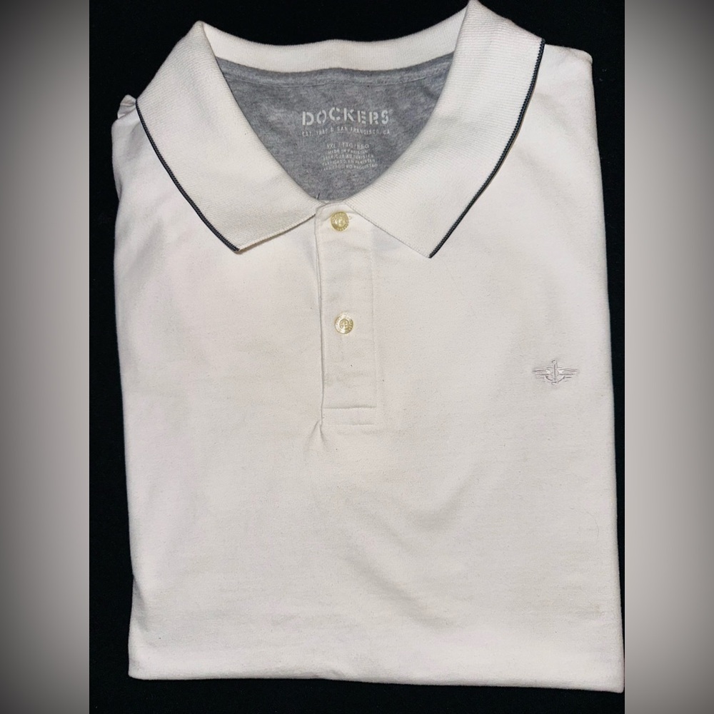 Dockers White Polo Shirt for Men